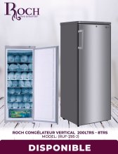 CONGELATEUR ROCH VERTICAL 8 TIROIRS PLAQUE ALUMINIUM GRIS RUF295J