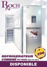 Réfrigérateur combiné Roch 4T Avec fontaine RFR-290BD-B
