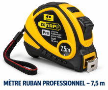 Mètre ruban professionnel – 7,5 m.