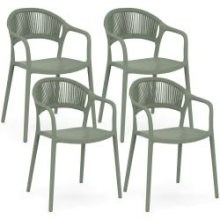Set de quatre chaises de jardin