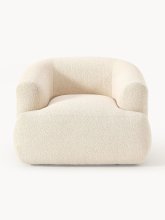 Fauteuil bouclé beige